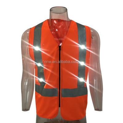 China Custom Logo Water Proof High Strength Work Safety Vest Safety Vest Safety Vest Yellow Orange Water Proof Hi Build Viz Led Lightweight Vest for sale