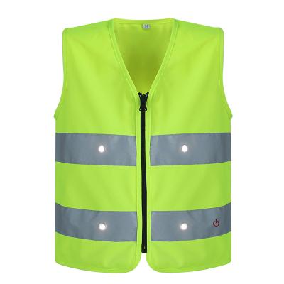 China Water Resistant Hi Strength Outdoor Sports Running Protective Children LED Lights Child Kids Safety Reflective Vest for sale