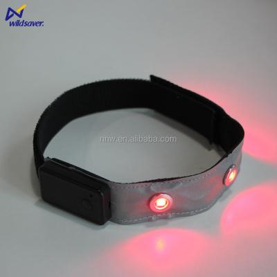 China Sport/Work Adjustable Led Arm Band USB Rechargeable Nylon Rechargeable Led Flashing Led Wrist Band Red White Led Arm Band for sale