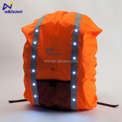 China 300D Oxford Eco-friendly Waterproof Fabric Waterproof Backpack Cover With Reflective Stripes Led Flashing Cover for sale