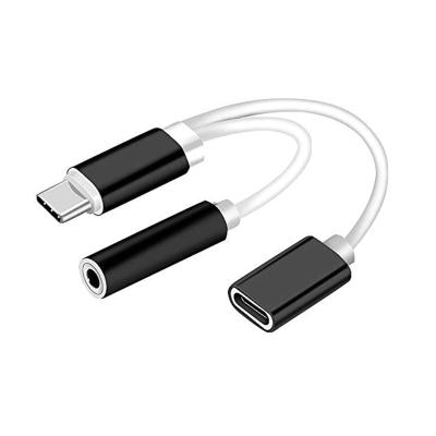 China Hot Sale MP3/MP4 Player 2 in 1 USB TypeC to Earphone Jack Adapter Cable aux. 3.5mm audio for sale