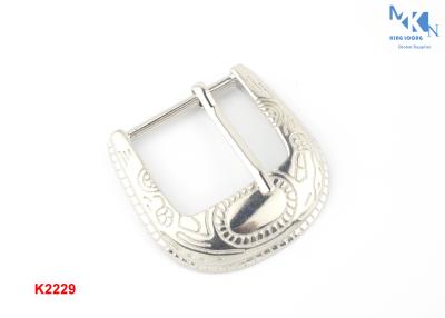 China Nickle Color Plating Casual Belt Buckle , Metal Strap Adjuster Buckle 30mm for sale