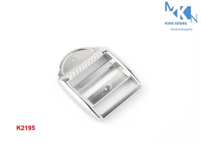 China Brush Nickle Metal Ladder Lock Buckle , Custom Metal Backpack Buckles 24mm for sale