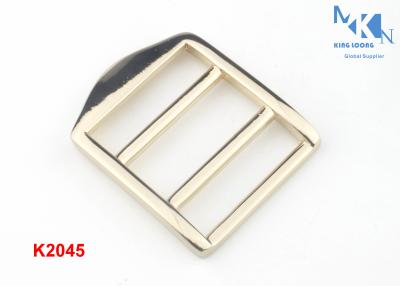 China Light Gold Heel Bar Belt Buckles , 25mm Inner Size Custom Handbag Hardware for sale