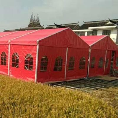 China Water Resistant 6m Wedding Marquee Tent Party Tent Red And White Small Tent From China for sale