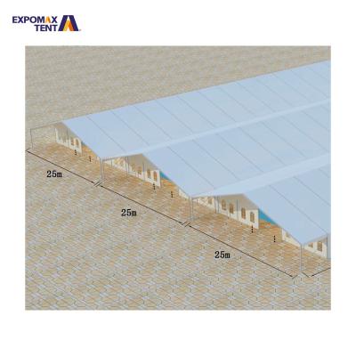 China Water Make 1000 People 25x60m Outdoor High Quality Large Aluminum Frame Resistant Modular Tent Design for sale