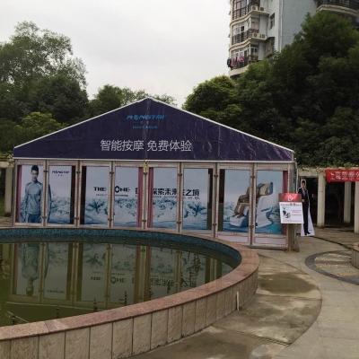 China Water Proof 8m Printed Glass Exhibition Tent For Sale 	Aluminum Alloy Exhibition Tent for sale