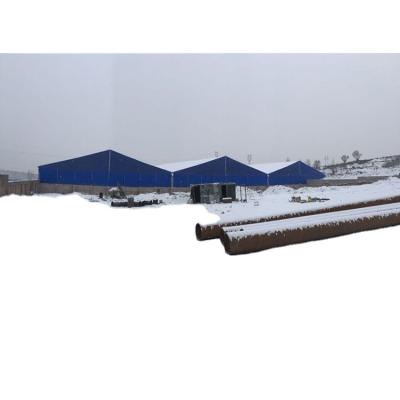 China Long Life Custom Design 15X30 Aluminum Alloy Warehouse Canopy Blue Color Tent Outdoor for sale