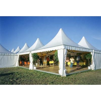 China Water Resistant 6x6m Outdoor White Pagoda Wedding Marquee Porcelain Gazebo Garden Tent for sale