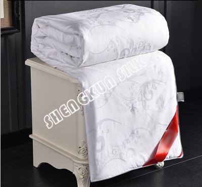 China Antibacterial Wholesale Customized Silk Comforter Comforter Set For Bedding Cotton Shell Mulberry Silk Jacquard Along for sale