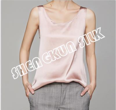 China QUICK DRY Customized Bridle Silk Camisole For Lady Sleepwear 100% Pure Silk Nightgowns for sale