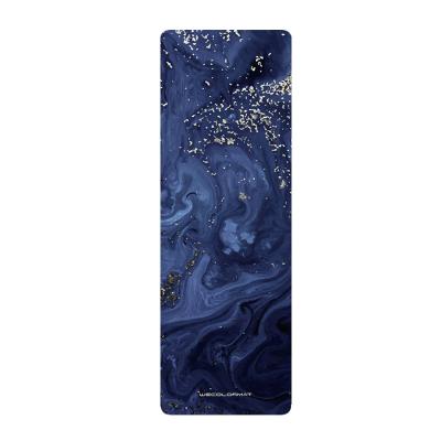 China Trending Full Color Sublimation Logo Printed Eco Friendly Popular Yoga Pilate Exercise New Product Custom Screen Printing Yoga Mat Folding Microfiber for sale