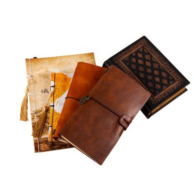 China Printed Vintage 32K PU Leather Hard Cover Journal Diary Notebook 3d Printing Design Notebook à venda