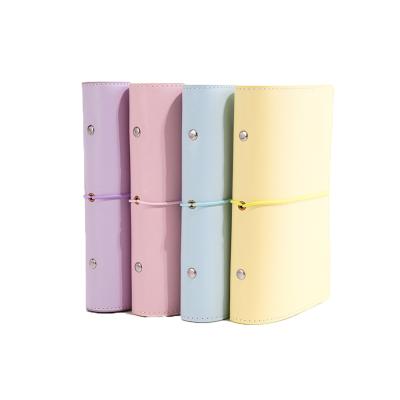 China New Design A6 Macaroon Elastic Band Notebook PU Leather Binder Notebook Elastic Band Notebook Cash Budget Leather Binder zu verkaufen