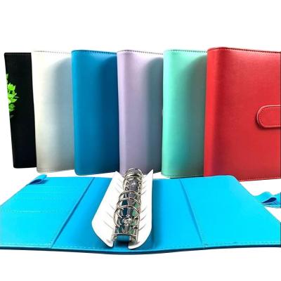 China Wholesale A6 Spiral Bound Planners and Notebooks PU Cover Budget Custom Leather Binder for sale