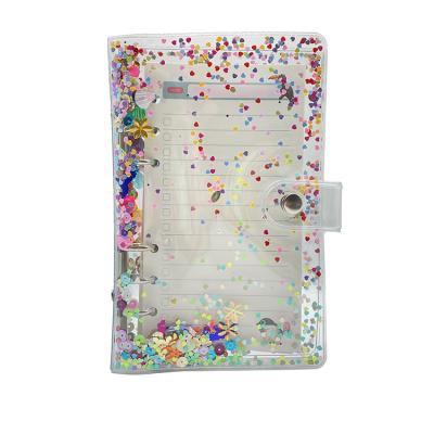 中国 Spiral 6 Ring Binder Cover PVC Heart Planner Magnet Loose Leaf Binder Organizer with Snap Button Closure 販売のため