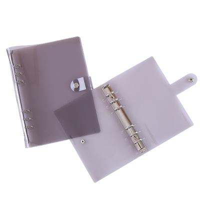 Κίνα Clear Spiral Plastic Black 6 Ring Binder Refillable Paper Cover Notebook PVC A5/A6 PVC Binder Planner Organizer προς πώληση