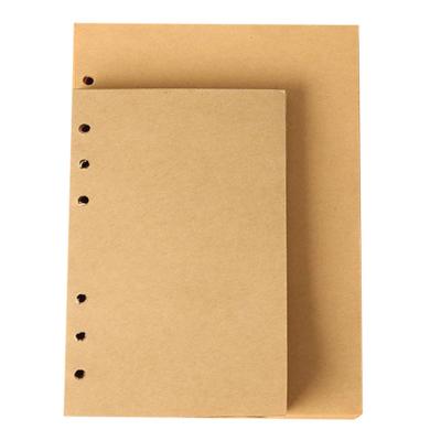 China Hardcover A5/A6/A7 Notebooks Notepad Core 6-Hole Sheet Fills Notebook Paper Refills Inside for sale