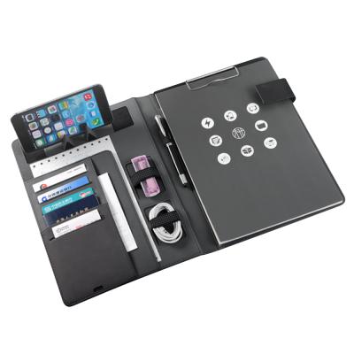 Κίνα Customizable LOGO A4 Padfolio Professional Leather Folder A4 Folder Professional Leather Folder Resume Folder With Phone&Pad Stand Holder προς πώληση