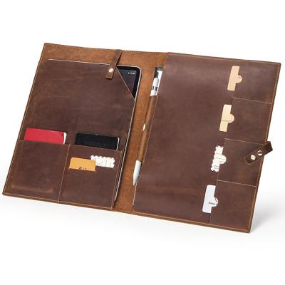 Κίνα Genuine Leather Padfolio Folder Leather Handmade Genuine Leather iPad Cover Case For iPad Pro 12.9