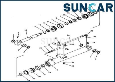 Chine le kit 20X6356300 de joint de cylindre du boom 20X-63-56300 l'excavatrice Service Parts de la résistance à l'usure PC80-1 KOMATSU à vendre