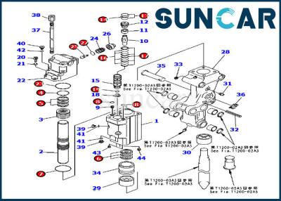 Cina Guarnizione idraulica Kit For Komatsu Excavator PC30R-8 dell'interruttore del braccio BK301Z-SK1 in vendita