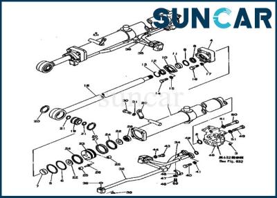 China Serviço Kit For Komatsu D150A-1 D155A-1 do cilindro do jogo 175-63-05180 do selo do cilindro hidráulico do elevador da lâmina à venda