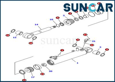 China 707-99-23910 7079923910 KOMATSU que sella el equipo de Kit Hydraulic Lift Cylinder Service en venta