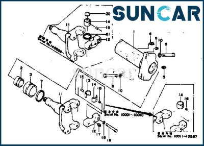 China 154-61-05012 Komatsu Sealing Kit ISO9001 D80A-12 D80P-12 Hydraulic Cylinder Repair Kits for sale