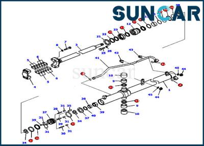 중국 불도저 부품 707-99-27330 유압 실린더 봉지 키트 D65EX-16 코마츠 치환계 키트 판매용