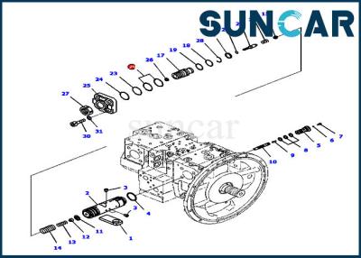 China piezas internas principales de Ring For PC210-10 PC210LC-10 KOMATSU del sello de la bomba 708-2L-45240 en venta