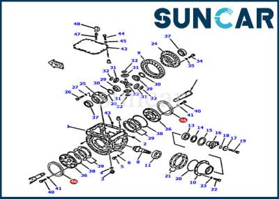 China 419-33-21710 sello del cargador de Front Axle Seal Ring For WA300-3A WA320-3 KOMATSU de la caja de cambios en venta