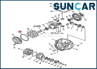 China 417-33-11430 sello del reemplazo de KOMATSU de los cargadores del anillo de cierre WA100-1 WA120-3 de la reparación de la caja de cambios en venta