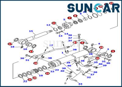 China 707-99-27680 Bucket Cylinder Seal Kit Komatsu PC138US-8 Oil Resistance Excavator  Seal Kit for sale