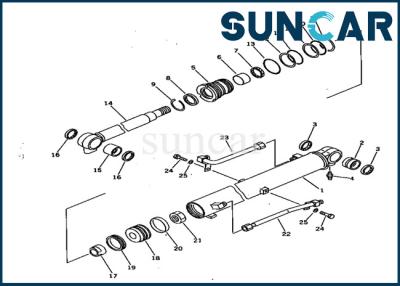 China 707-99-15710 Komatsu PC28UU-1 Boom Cylinder Seal Kit Oil Resistance Inner Service Kit Replacement for sale