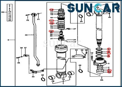 China 4662880 Arm-Zylinder-Siegel-Kit für Deere Bagger Logger 200LC, 270CLC, 2554, 2054, 2154D zu verkaufen