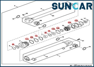 China Zylinder-Reparatur-Sets der Arm-Dichtungs-Ausrüstungs-FYD00003882 passt Bagger 17D JOHN- DEEREteile zu verkaufen