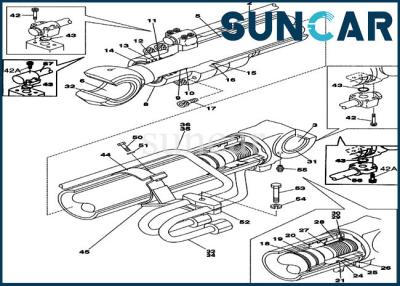 China Kit Boom Repair Kits Fits-FALL CX210N CX210LR des Rollsiegel-LZ00445 Dichtungs-Teil zu verkaufen