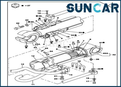 China Reparatur-Dichtungs-Kit Hydraulic Cylinder Kits Fits-FALL CX350B CX330 des Boom-LZ007300 Teile zu verkaufen