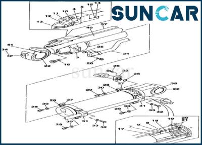 China Wear Resistance Seal Kit LZ008380 Bucket Cylinder Repair Kit Fits CASE CX470C CX460 for sale