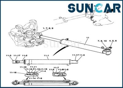 China Excavador Swing Cylinder Kits de la correa eslabonada de la caja del equipo CX50B del reemplazo del sello PH01V00031R400 en venta