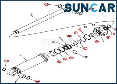 China 87399338 Rad-Lader-Kasten der Eimer-Rollsiegel-Ausrüstungs-921E hydraulisches CYL-Reparatur-Set zu verkaufen