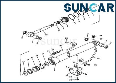 China De Verbindingsuitrusting jaren '20-63-56102 20S6356102-van de Pasvormenkomatsu van Vervangingsuitrustingen Graafwerktuig pc30-1 pc30-3 van de boomcilinder Te koop