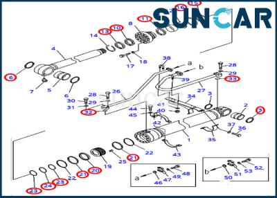 China 707-99-50650 Bucket Cylinder Seal Kit Service Kit Fits PC400LC-8 PC400-8 Komatsu Models Kits for sale