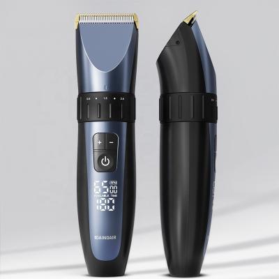 China Rechargeable Car LED Digital Display Machine Ceramic Blade Professional Hair Trimmers and Clippers for sale