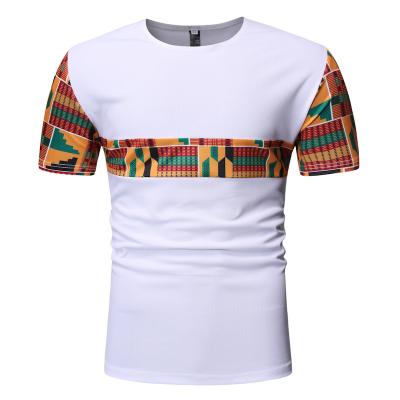 China PrintingT-shirt of the ethnic style of the African men's sleeve bashiki sweater summer men's short youth for sale