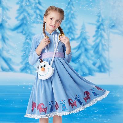 China Anti-wrinkle Anna Costume Kids Winter Dress Frozen New Arrival Disney Anna Dress For Children for sale