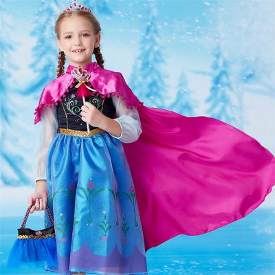 China Real Genuine/Safe/Comfortable Princess Dress Kids Frozen Anna Elsa Dress Costume for Halloween for sale