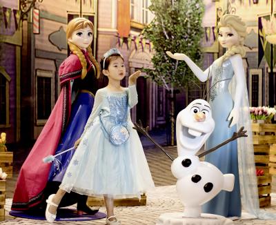 China Hot Sale Genuine/Safe/Attractive Disney Genuine Elsa Dress Girls Kids Frozen Elsa Cosplay Costume Dress for sale