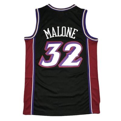 China Wholesale Classic Old School High Quality Basketball Antibacterial Embroidered Retro Basketball 32#Jerseys Tank Tops for sale